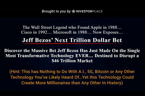 a trillion dollar bet.